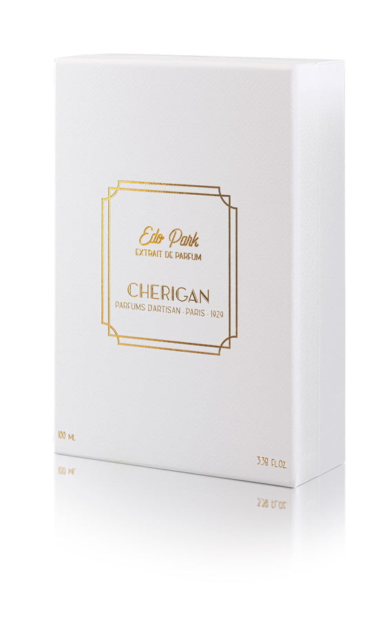 Edo Park White Box with golden inscriptions for the 100ml bottle